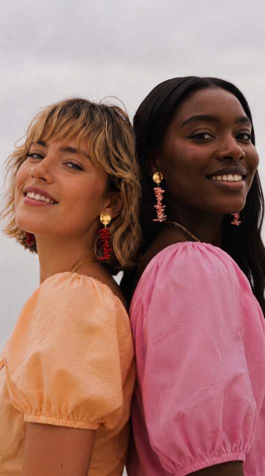 PENDIENTES CORAL ROSÉ