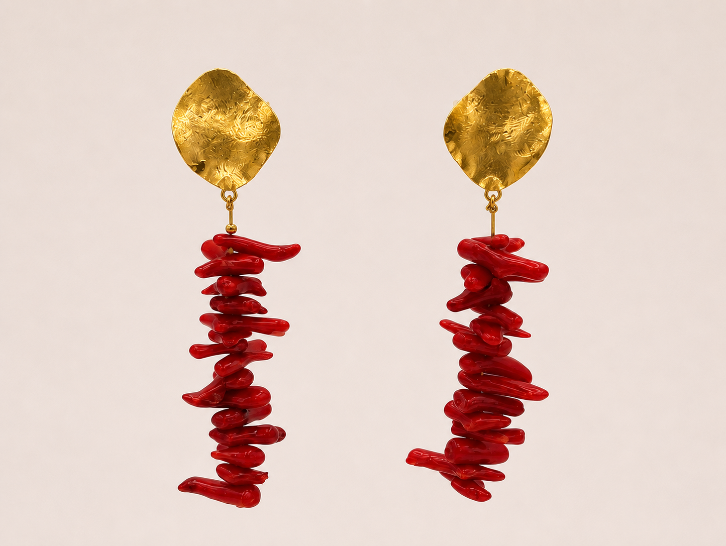 PENDIENTES CORAL MEDITERRÁNEO