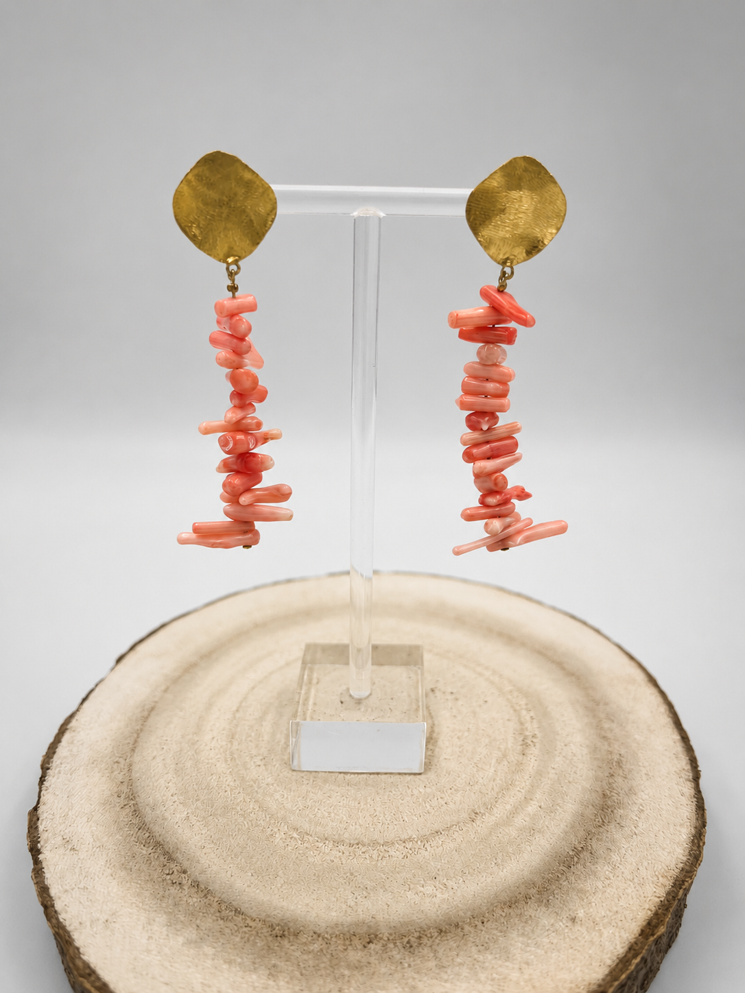 PENDIENTES CORAL ROSÉ