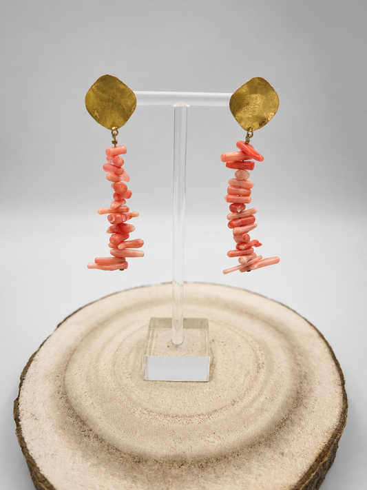 PENDIENTES CORAL ROSÉ