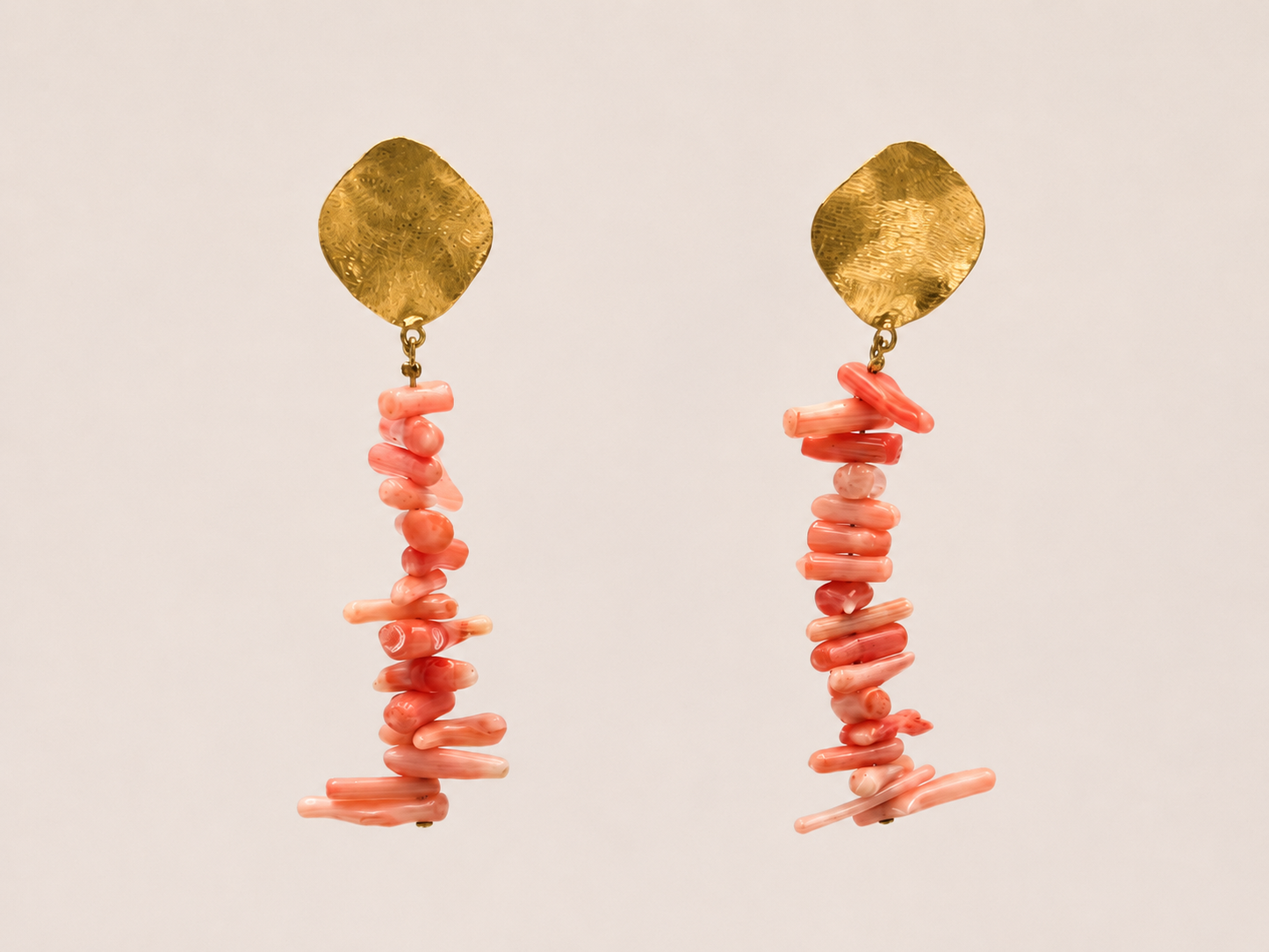 PENDIENTES CORAL ROSÉ