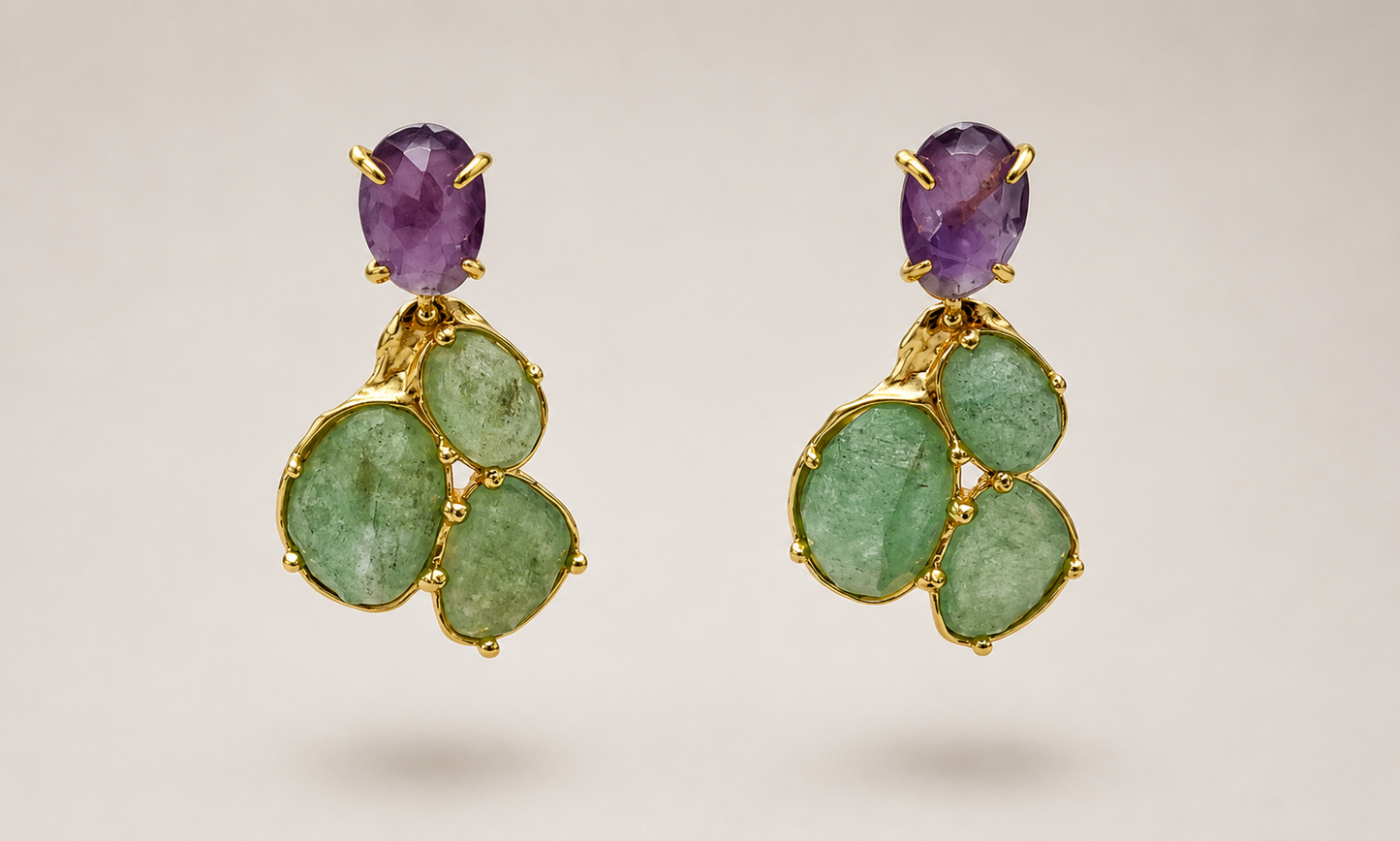 PENDIENTES LAVANDA